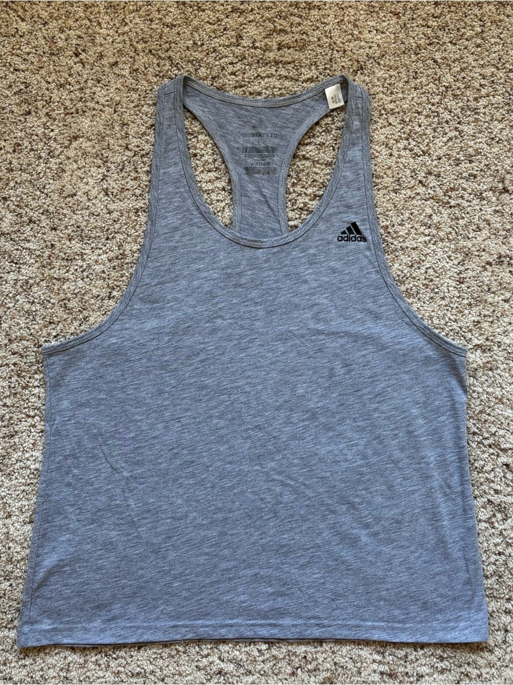 Adidas Ultimate 2.0 Racerback Tank Women’s size L Heather Gray